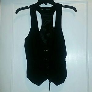 Black blazer vest